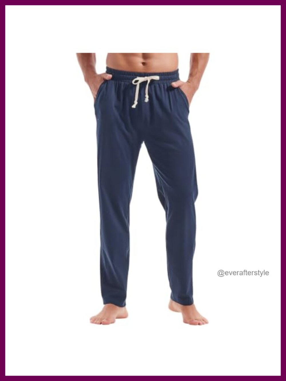 Mens Cotton Spandex Sweatpants Open Bottom Lounge Pants Pockets